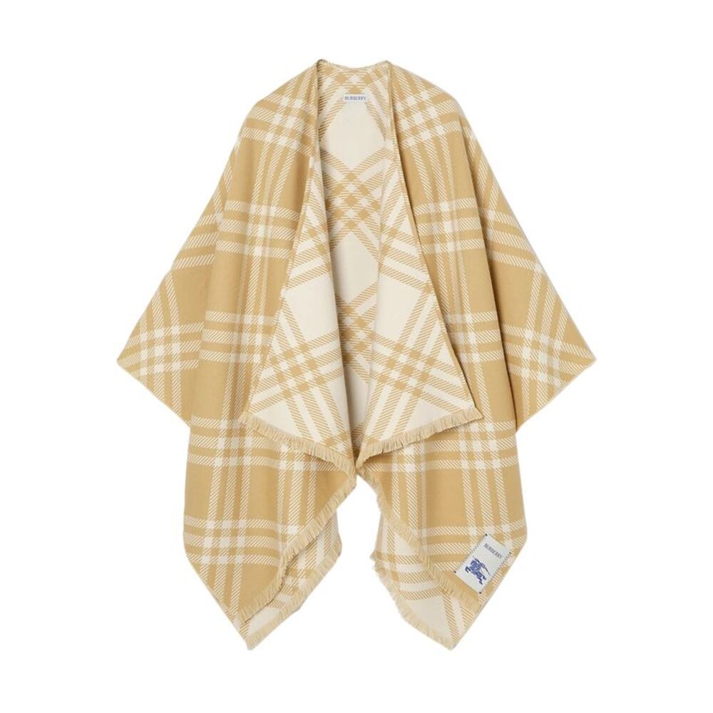 Burberry Women Wool, Silk And Cashmere Check Cape